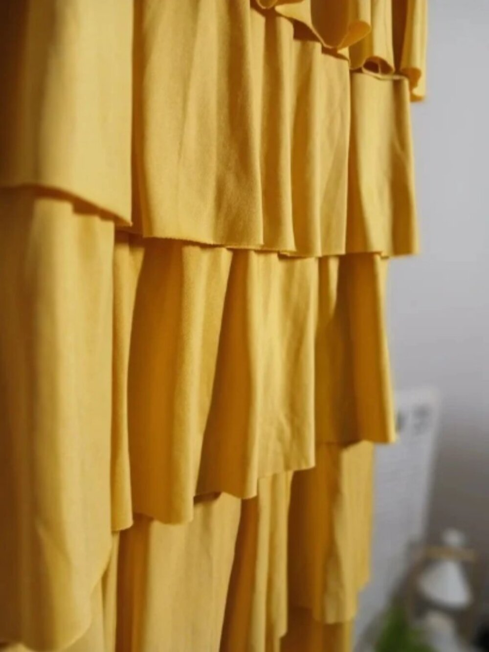Yellow Maxi Ruffle Skirt - Picture 4 of 6